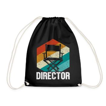 Réalisateur Drôle Cinématographie Rétro Vintage - Sac de sport léger - noir - Devant