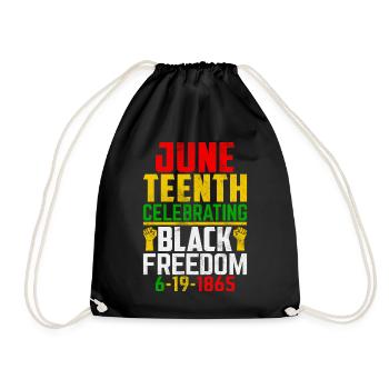 Juneteenth Célébration de la liberté des Noirs 1865 Africain - Sac de sport léger - noir - Devant