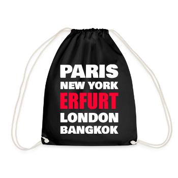 Erfurt City - Drawstring Bag - black - Front