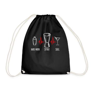 Barman Mixologue Travail acharné - Sac de sport léger - noir - Devant