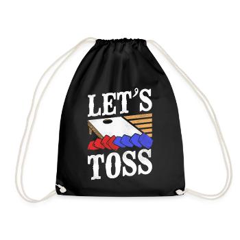 Cornhole Team Bean Bag Player - Turnbeutel - Schwarz - Vorne