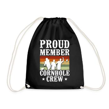 Joueur de sac de haricots de l’équipe Cornhole - Sac de sport léger - noir - Devant