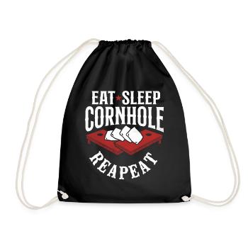 Cornhole Team Bean Bag Player - Turnbeutel - Schwarz - Vorne