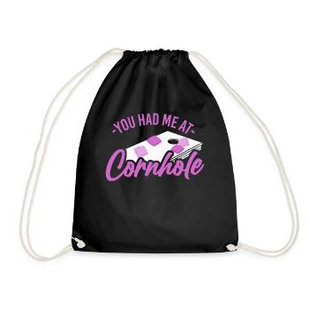 Joueur de sac de haricots de l’équipe Cornhole - Sac de sport léger - noir - Devant