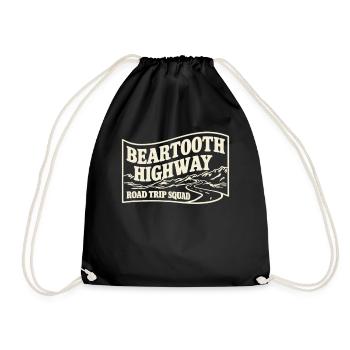 Beartooth Highway Road Trip Squad Abenteuer - Turnbeutel - Schwarz - Vorne