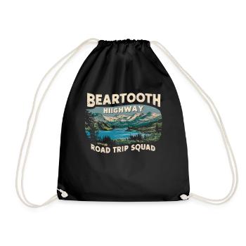 Beartooth Highway Road Trip Squad - Turnbeutel - Schwarz - Vorne