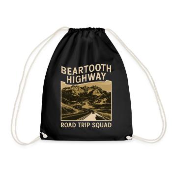 Beartooth Highway Road Trip Squad - Turnbeutel - Schwarz - Vorne