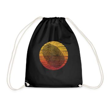 Retro Digital Forensics Science Forensic Scientist - Drawstring Bag - black - Front