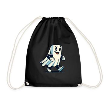Funny Vintage Ghost Retro Art Style - Turnbeutel - Schwarz - Vorne