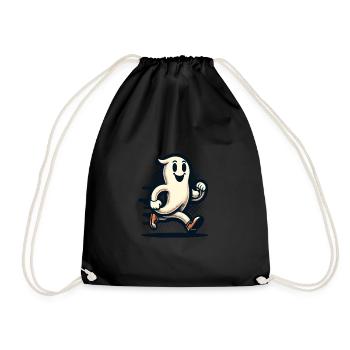 Lustiger Vintage Geist Retro Kunst Stil - Turnbeutel - Schwarz - Vorne