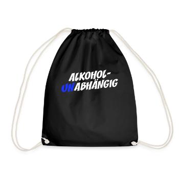 Alcohol-Free Sober Straight Edge Alcohol-Free - Drawstring Bag - black - Front