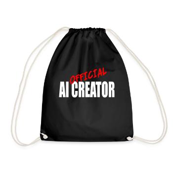 Official AI Creator Graphic Design - Drawstring Bag - black - Front