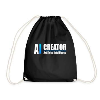 AI Creator Artificial Intelligence Enthusiast - Drawstring Bag - black - Front