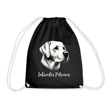 Labrador Retriever Hund Hundehalter Familienhund - Turnbeutel - Schwarz - Vorne