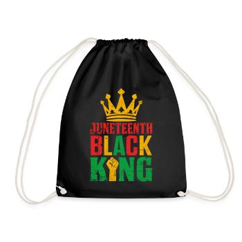 Juneteenth Black King Drôle Histoire Noire Africain - Sac de sport léger - noir - Devant