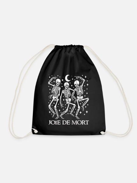 Joie De Mort Tanzende Skelette Halloween Französisch - Turnbeutel - Schwarz