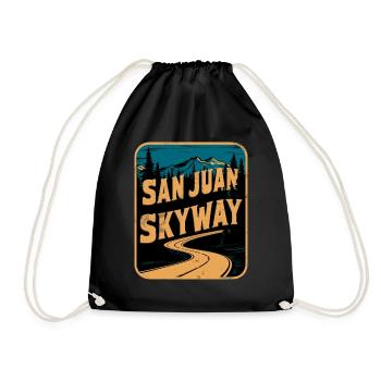 San Juan Skyway Scenic Mountain Road Trip - Drawstring Bag - black - Front