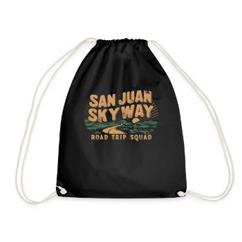 San Juan Skyway Road Trip Squad Adventure - Drawstring Bag - black - Front