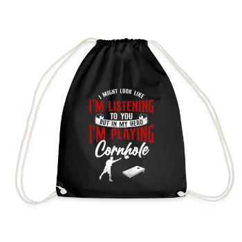 Joueur de sac de haricots de l’équipe Cornhole - Sac de sport léger - noir - Devant