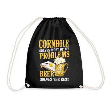Joueur de sac de haricots de l’équipe Cornhole - Sac de sport léger - noir - Devant