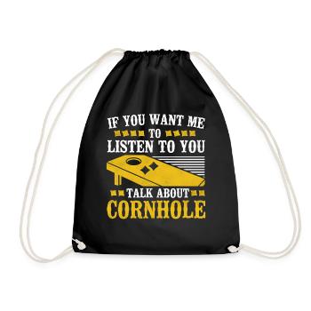Joueur de sac de haricots de l’équipe Cornhole - Sac de sport léger - noir - Devant