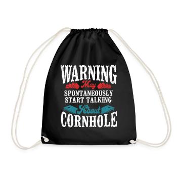 Cornhole Team Bean Bag Player - Turnbeutel - Schwarz - Vorne