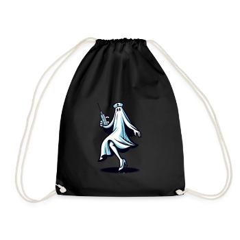 Infirmière drôle Chasse aux fantômes effrayante - Sac de sport léger - noir - Devant