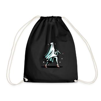 Drôle d’infirmière fantôme Halloween Costume - Sac de sport léger - noir - Devant