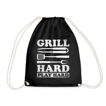 Grilling Barbecue Grill Party Grill Professional BBQ - Drawstring Bag - black - Front