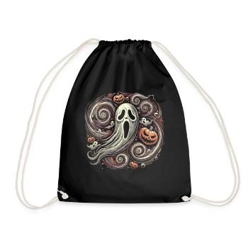 Gruselige Expressionistische Geister Halloween - Turnbeutel - Schwarz - Vorne
