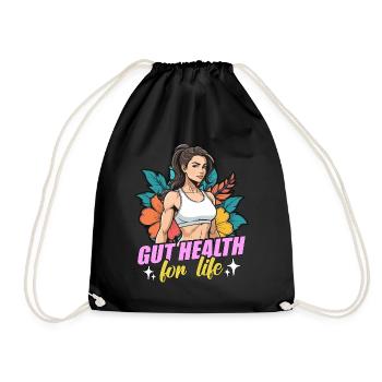 Health Coach Gut Health For Life Personal Trainer - Drawstring Bag - black - Front