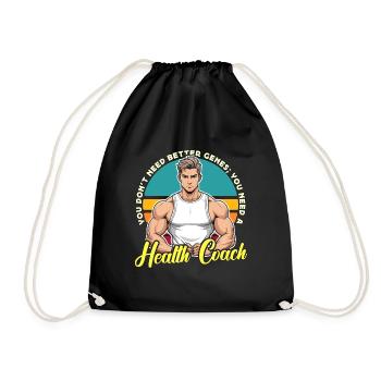 Health Coach You Don't Need Better Genes Coaching - Drawstring Bag - black - Front