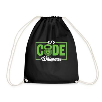 Code Whisperer - Ethical Hacker Cybersecurity - Turnbeutel - Schwarz - Vorne