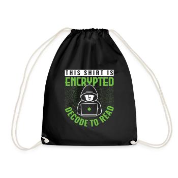 This Shirt is Encrypted - Ethical Hacker - Turnbeutel - Schwarz - Vorne