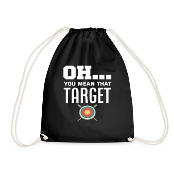 Archer Archery Pun - Drawstring Bag - black - Front