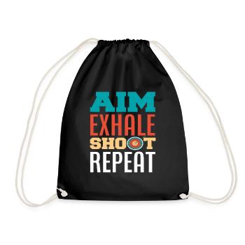 Archery Aiming Breathing Archery - Drawstring Bag - black - Front