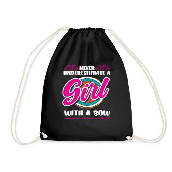 Archery Girl Archery - Drawstring Bag - black - Front