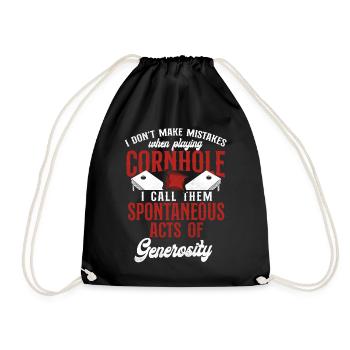 Joueur de sac de haricots de l’équipe Cornhole - Sac de sport léger - noir - Devant