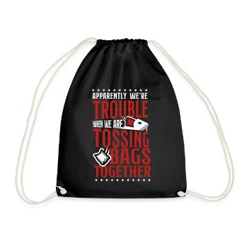 Cornhole Team Bean Bag Player - Turnbeutel - Schwarz - Vorne