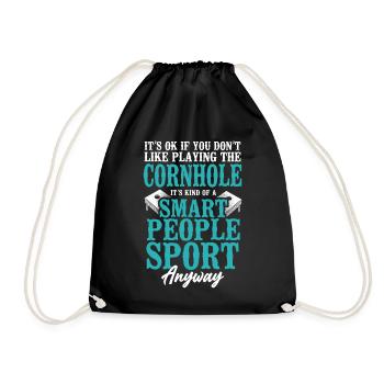 Cornhole Team Bean Bag Player - Turnbeutel - Schwarz - Vorne