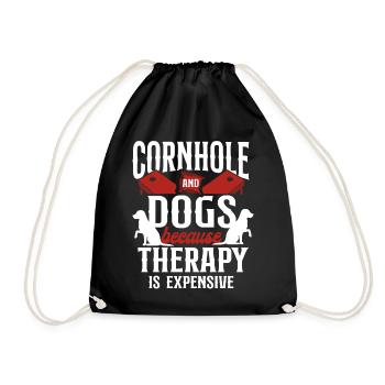 Cornhole Team Bean Bag Player - Turnbeutel - Schwarz - Vorne
