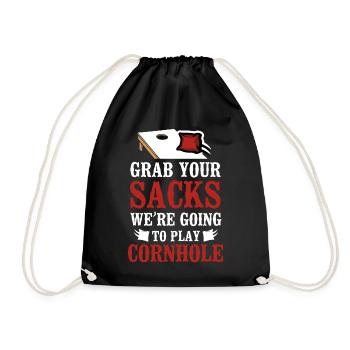 Cornhole Team Bean Bag Player - Turnbeutel - Schwarz - Vorne
