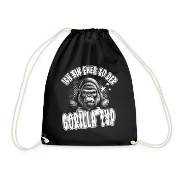 Je suis plutôt du genre gorille : Drôle de singe - Sac de sport léger - noir - Devant