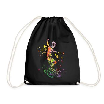 Unicycliste monocycle monocycle - Sac de sport léger - noir - Devant
