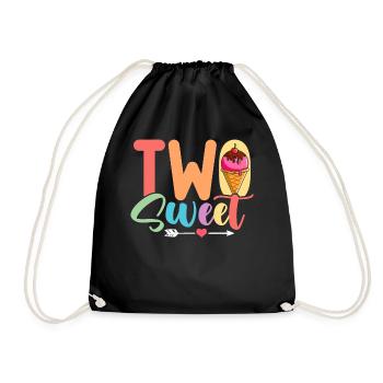 Deux glaces sucrées anniversaire deux ans congelé - Sac de sport léger - noir - Devant