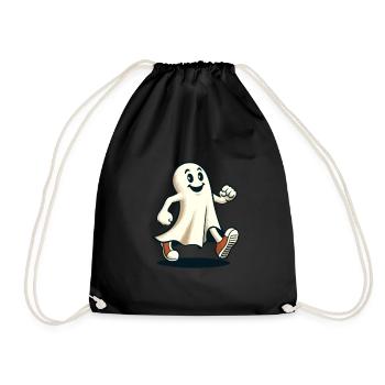 Drôle Vintage Fantôme Rétro Art Style Halloween - Sac de sport léger - noir - Devant