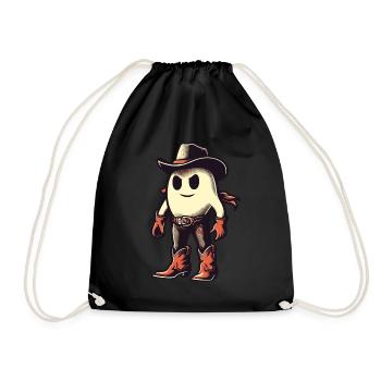 Drôle Cowboy fantôme Halloween costume - Sac de sport léger - noir - Devant