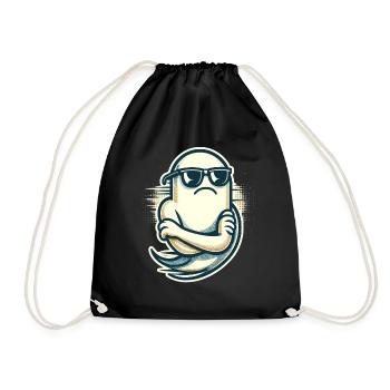 Cool Ghost Vintage Art Style Halloween Party - Turnbeutel - Schwarz - Vorne