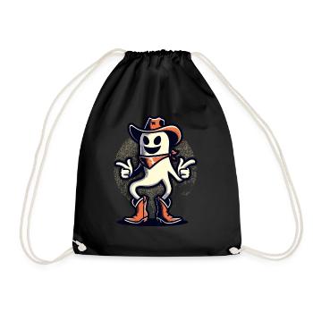 Drôle Cowboy Fantôme Halloween Costume Fun - Sac de sport léger - noir - Devant