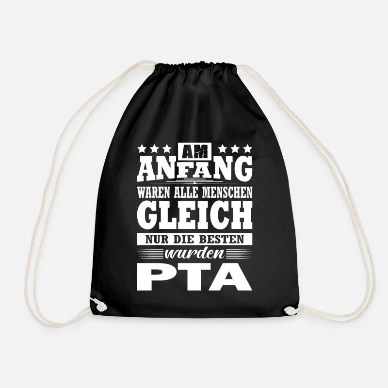 Am Anfang Waren Alle Menschen Gleich PTA - Turnbeutel - Schwarz